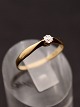 14 carat thin 
solitaire gold 
ring with 
diamond