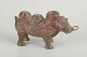 Chinese “Zun” 
wine vessel, 
antique.
Bronze 
sculpture 
shaped as an 
animal, richly 
ornamented ...