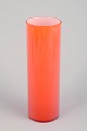 Swedish art 
glass
Mouth-blown 
vase, 1970s.
Elegant 
mouth-blown 
vase in bright 
orange glass 
...