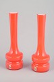 Hyllinge, 
Sweden
Pair of 
mouth-blown 
vases, 1970s.
A pair of 
mouth-blown 
vases in vivid 
orange ...