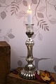 Antique French 
19th century 
candlestick in 
fluted Mercury 
silver glass 
with fine 
patina. Height: 
...