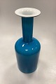 Holmegaard Art 
Glass Vase by 
Otto Brauer in 
turquoise and 
opal white 
inside. Marked 
as 2nd ...
