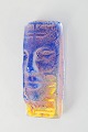 Björn Ekegren, SwedenUnique art glass, late 20th century.Rectangular glass relief with an ...