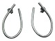 Modern earrings 
in sterling 
silver.
Hallmarked 
"925S".
Measures 3.0 
by 1.8 ...