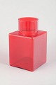 Luciano Vistosi 
(1931-2010) for 
Murano.
Art glass 
vase, 1960s.
Geometric vase 
in clear red 
...
