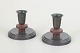 Pair of Swedish bronze candlesticks.Circa 1940s.