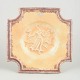 EkebyLarge Art Deco platter, 1930s.Square ceramic platter with impressed relief motif of a ...