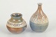 Ulla Wiinblad for Allingsås KeramikMiniature vases, 1970s.Two stoneware miniature vases with ...
