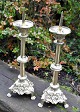 Pair of French 
brass 
candlesticks, 
19th century.