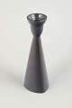 Gefle, Sweden“Mangania” candlestick, 1970sElegant cone-shaped candlestick in black-glazed ...