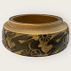 Bornholm pottery, Michael Andersen, Large Bowl with jumping hares, diameter 23.5cm, height 8cm, ...