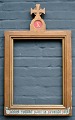 Religious frame in oak, 19th century. Denmark. With French text: Jesus rombe pour la seconde ...