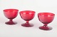 Monica Bratt for Reijmyre Glasbruk3 dessert glasses, 1950s.Set of three ruby-red dessert ...