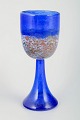 Kjell Engmann for Kosta BodaArt glass, 1980s.Signed art glass goblet in intense cobalt blue ...