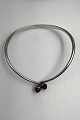 Bent Knudsen 
Sterling Silver 
Neckring 
Amethyst  
Measures 
inside Diam 12 
cm (4.72 inch) 
Weight ...