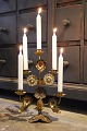 Antique, French 
church 
candlestick in 
gilded metal 
...