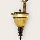 Wall lamp in brass and glass, Height approx. 42cm high and 15.5cm in diameter at the top of the ...