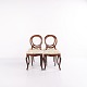 Set of four 
salon/dining 
chairs from the 
1860s, made of 
mahogany and 
upholstered in 
light floral 
...