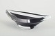 Kosta Boda, SwedenArt glass bowl, 1970s.Mouth-blown bowl in clear and black glass with an ...