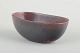 Carl-Harry Stålhane for Rörstrand.Bowl, mid-20th century.Oval stoneware bowl with low foot ...