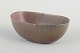 Carl-Harry Stålhane for Rörstrand.Bowl, mid-20th century.Oval stoneware bowl with low foot ...