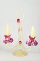 Murano
Large 
two-light art 
glass 
candlestick, 
1960s.