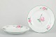 Meissen two dinner plates, 1930s.Beautiful porcelain plates with hand-painted pink roses and a ...