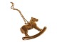 Georg Jensen 
Golden 
Christmas 
Ornament - 
Rocking Horse - 
without box.
Measures 
approximately 
...