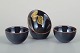 GustavsbergSet of Three Miniature Bowls, Mid-20th Century.Three small hand-glazed bowls in ...