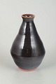 Helene Søs Schjødts for L. Hjorth, Bornholm.Hand-thrown stoneware vase with an elegant, ...