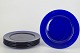 Scandinavian Art GlassSet Of 6 Charger Plates, 1980s.Set of six deep cobalt-blue charger ...