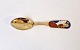 A.Michelsen Christmas spoon in gold-plated sterling silver and enamel from 1989Stamp: ...