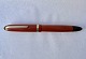 Coral red Montblanc no. 216 fountain pen. Push button filler. Made in Germany in the 1950s. In ...