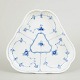 Royal Copenhagen Blue Fluted Plain triangular dish, 1965.Distinctive triangular dish in Blue ...