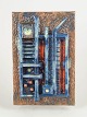 European Studio CeramicistAbstract wall relief, 1970s.Abstract wall relief in stoneware with ...