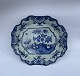BLUE FLOWER DECORATION: Delft faience fish dish from the Dutch factory van Duyn manufactured ...