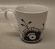 4 pcs in stock101-1 Mug with handle 8.5 cm (28 cl)  Black Mega Fluted Royal Copenhagen Blue ...