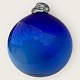 Blue glass ball for hanging or for use with Carnaby / Otto Bauer vases, possibly made at ...