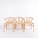 Set of six CH24 Y-Chairs by Hans J. Wegner for Carl Hansen & Søn. Beech and natural cord. Danish ...