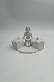 Bing and Grondahl Art Nouveau Inkwell Set with Girl No. 1556