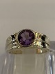Vintage Ladies Ring with Purple Stone 8 Karat GoldSize 55