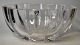 Large Orrefors crystal bowl, 20th century. Sweden. 8454-11. Stamped and with label. L.: 26.5 cm. ...