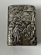 Beautiful and decorative small silver box in sterling silver, with a beautiful motif on both the ...
