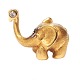 Ole Lynggard, Copenhagen, 14kt gold elephant clasp with 0,05ct diamondL: 25mm