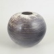 Svend Hammershøi for Kähler vase, 1930s.Spherical thrown stoneware vase with a characteristic ...
