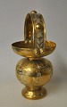 Indian brass vase with handle, approx. 1950.