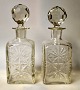 Pair of Whiskey crystal decanters, 20th century.