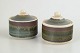 John Andersson for Höganäs, pair of lidded jars.Pair of thrown stoneware lidded jars with ...
