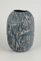 Mari Simmulson for Upsala-Ekeby, vase.Decorative glazed ceramic vase with relief decoration in ...