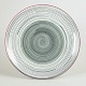 Hjördis Oldfors for Upsala-Ekeby, dish.Decorative glazed ceramic dish with a graphic spiral ...